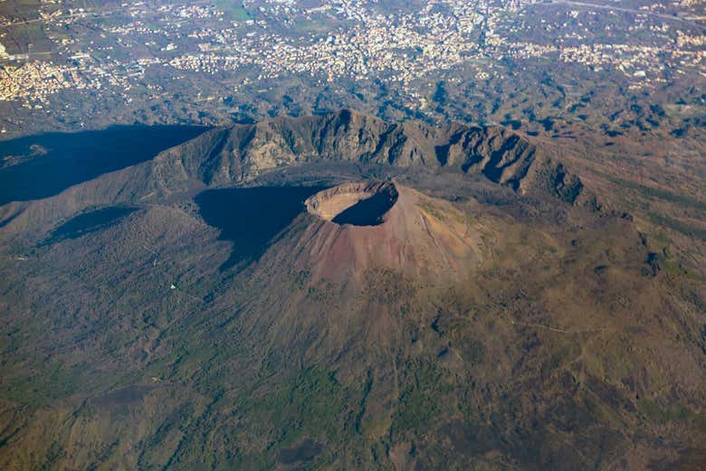 Crater of the Vesuvius volcano